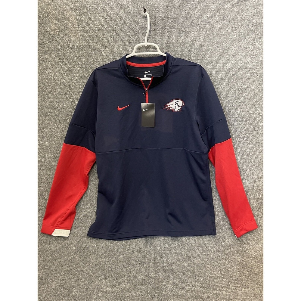 Dixie State University Nike Dri Fit Pullover 1/4 Zip Red Blue Size M